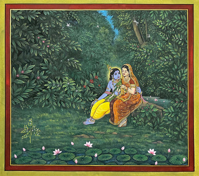 radha krishna painting