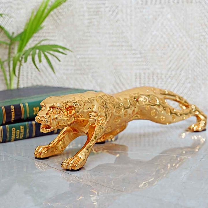 Prowling Panther Table Accent - Chrome Finished