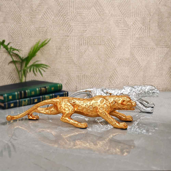 Prowling Panther Table Accent - Chrome Finished