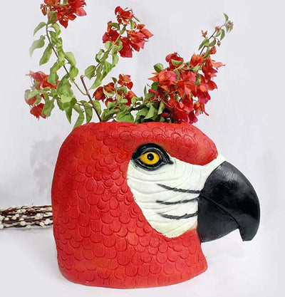 Parrot Resin Plant Pot - Big (Without Plant)