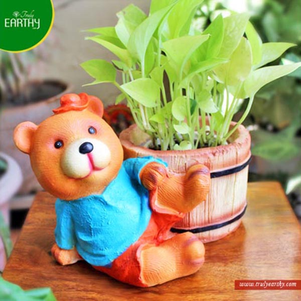Cute Teddy Bear Planter (Without Plant)