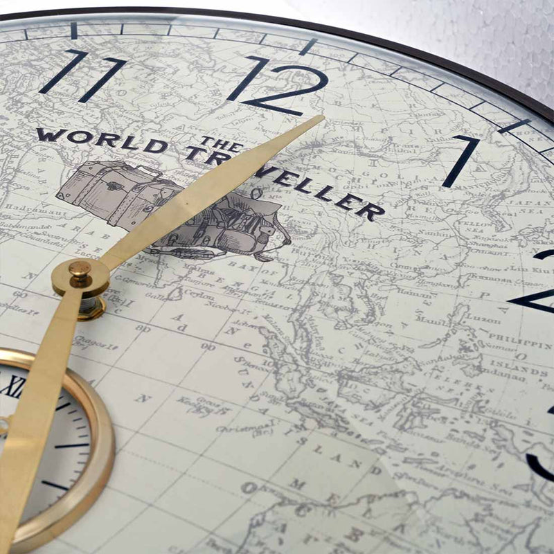 Thomas Kent Greenwich Timekeeper World Traveller Large Wall Clock