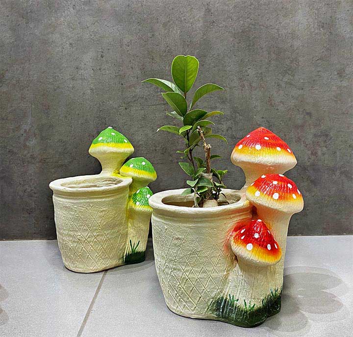 alt="trulyearthy mushroom resin planter"