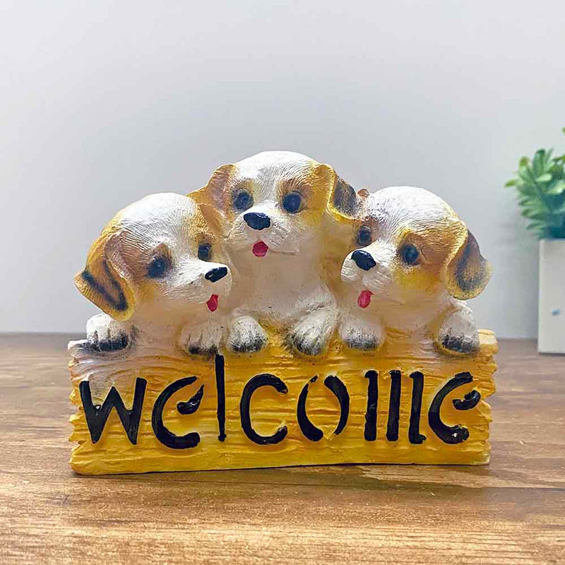 Welcome Sign Cute Puppies - Small