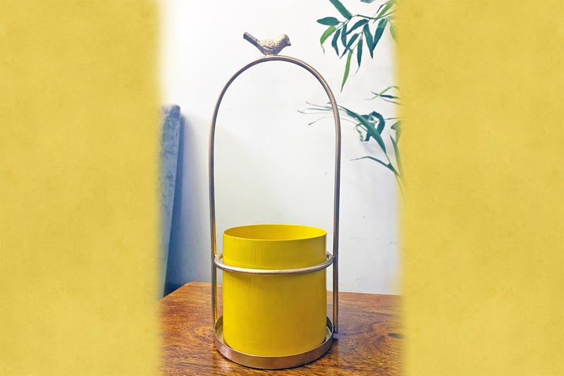 Wild Bird Metal Planter with Stand (without Plant).